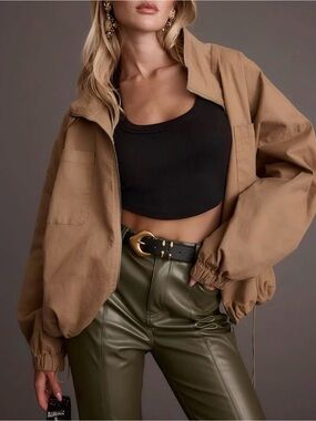 Lightweight Oversized Stand Collar Jacket